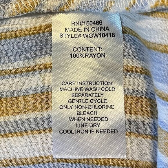 Market & Spruce Mac Surplice Sleeveless Blouse Faux Wrap Striped Summer Boho S - Picture 9 of 9